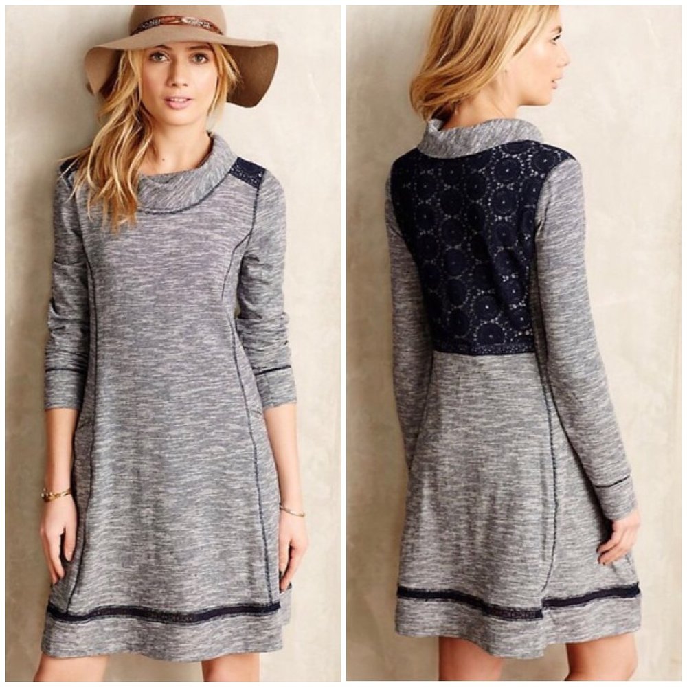 NWOT Anthropologie Spacedye Lace Swing Tunic Dress